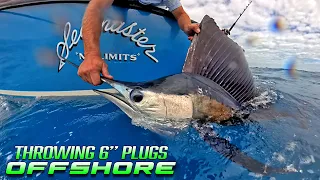 Offshore Florida Fishing!!! Throwing BIG Plugs for Mahi