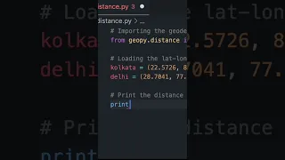 Calculate the distance between cities with Python