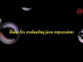 Rules for evaluating an expression in java