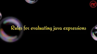 Rules for evaluating an expression in java