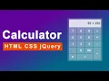 Create Calculator Web App Using HTML CSS and jQuery Calculator App JavaScript