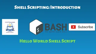 Shell scripting Introduction and hello world shell program