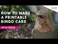 How To Make A Printable Bingo Card for Facebook Parties