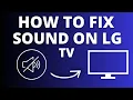 LG TV No Sound Easy Fix Tutorial for Issues