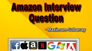 53 Maximum Subarray leetCode Amazon interview question google interview question