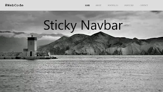 Sticky Navbar Add Remove Active Class On Click HTML5 CSS3 JavaScript