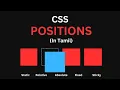 Learn Css position properties in Tamil