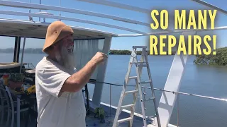 Ep 373 | Deck REPAIRS & Navigating NARROW, Very SHALLOW Waters in Pumicestone Passage