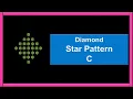 How to print Diamond star pattern in C