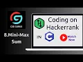 8 Mini-MaxSum HAckerrank C