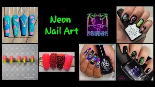 Neon Nail Art - Stamping Collab June 2022