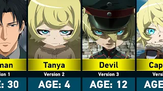 All Forms of Tanya von Degurechaff in Youjo Senki