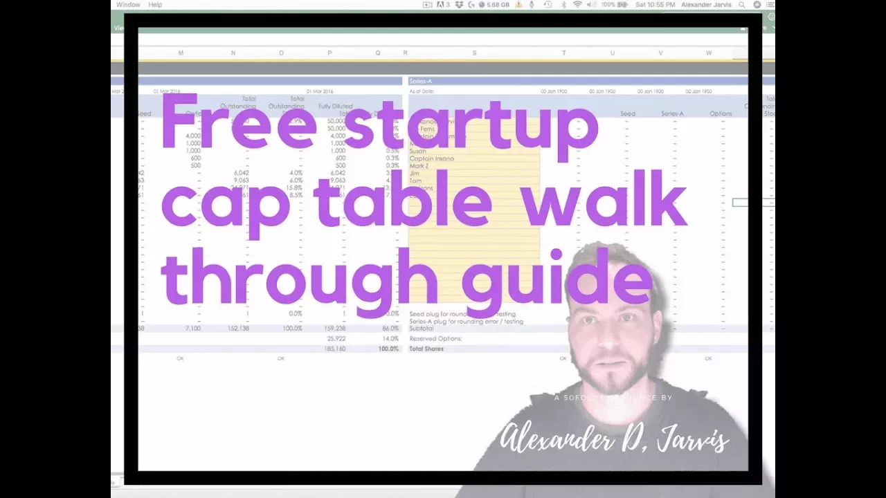 Free startup cap table walk through guide