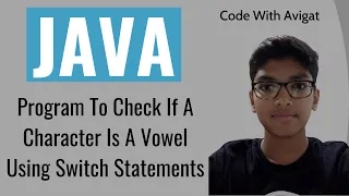 Program To Check If A Character Is A Vowel Using Switch Statements Java Tutorial