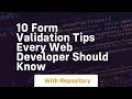 10 form validation tips every web developer should know