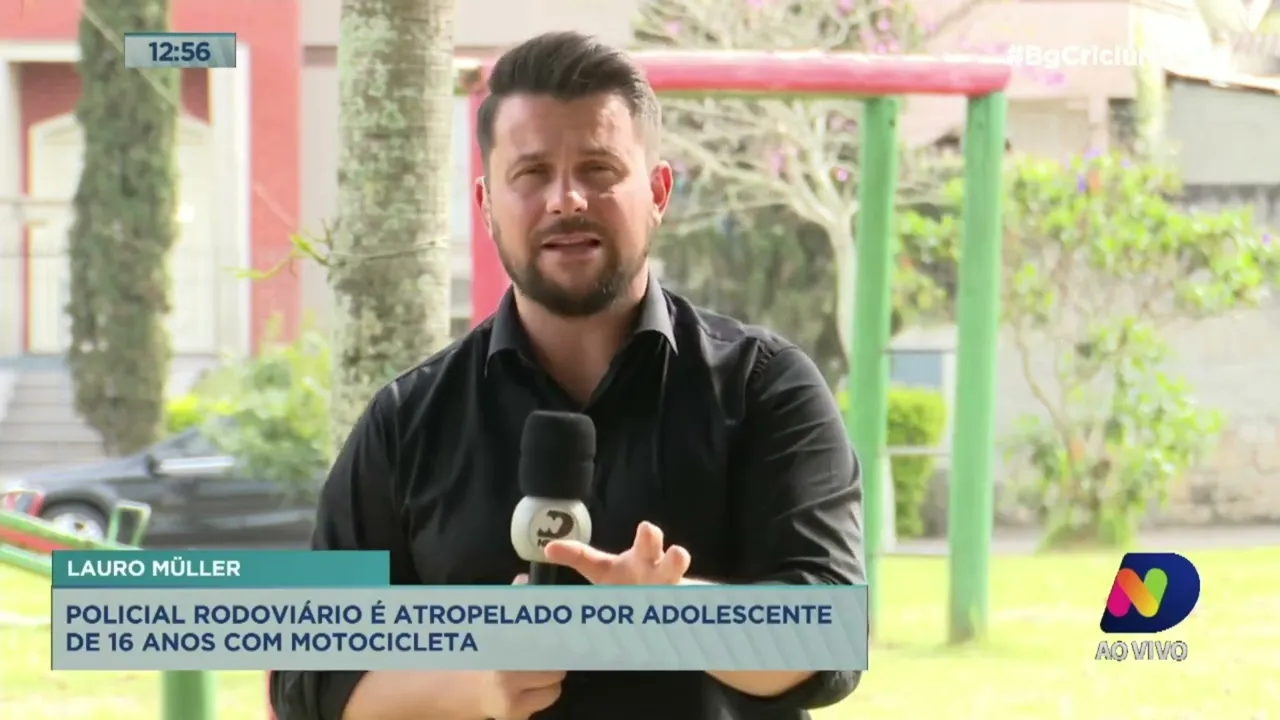 Policial rodoviário é atropelado por adolescente fazendo racha na SC-446 em Lauro Müller