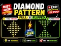 Diamond Star Pattern in Java Full Flipped Easy Step-by-Step for Beginners