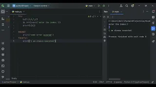 Finally keyword in PYTHON