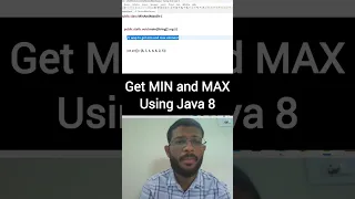 find min and max element from Array java 8 stream api
