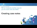 Creating case notes