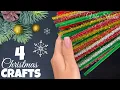 4 TOP🎄 DIY Christmas Decorations 2025 🔥 Pipe Cleaner Crafts \u0026 Holiday Ideas