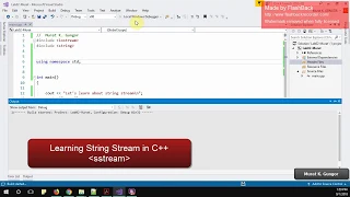 C String Stream or sstream basic usage
