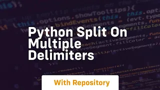 python split on multiple delimiters