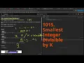 Leetcode Daily Challenge 1015 Smallest Integer Divisible by K