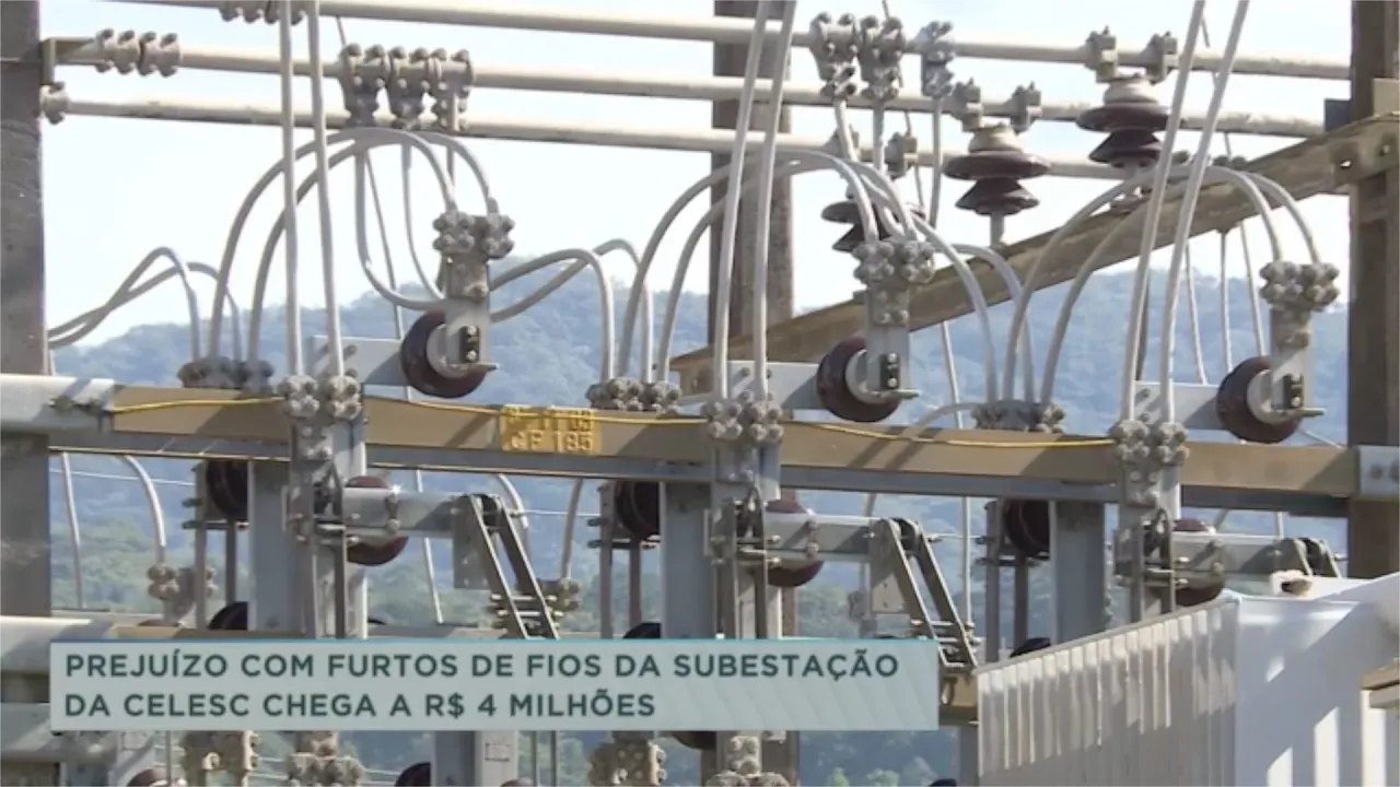 Prejuízo com furtos de fios da subestação da Celesc chega a 4 milhões