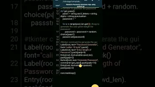 Password generator using python tkinter