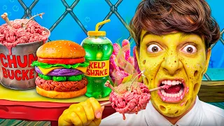 Comida gigante de Bob Esponja en la vida real + ASMR