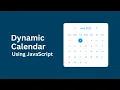 Create Dynamic Calendar Using HTML CSS And JavaScript