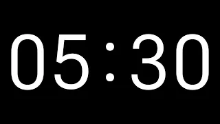 5 Minute and 30 Second Timer Countdown Timer with Big Numbers No Music