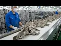 Inside the Zebra Leather Factory - Million-Dollar Products Are Made from Zebra Skin | FULL PROCESS