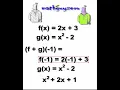 Function Arithmetic Adding and Subtracting Functions
