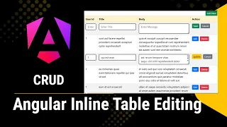 Inline Table Editing In Angular Angular CRUD with Table