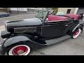 1935 Ford Cabriolet Start Up and Walk Around