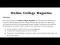 java mini project Online College Magazine java project
