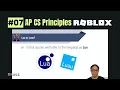 AP CS Principles Roblox Lua Programming Language