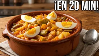 POTAJE de GARBANZOS 🍲😱 en 20 MINUTOS | Comida CASERA para toda la FAMILIA