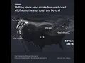 US fires smoke map
