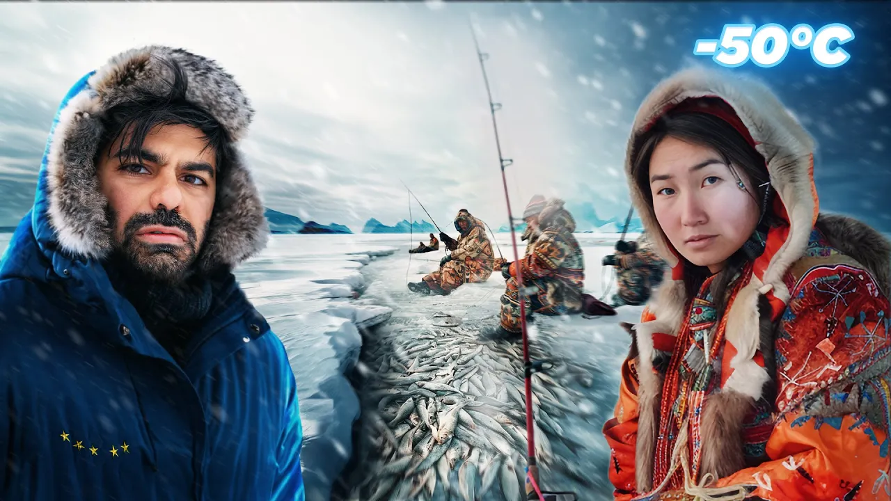يومين من صيد السمك تحت الجليد - في أبرد جزيرة بالعالم 🇬🇱