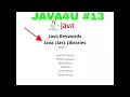 Java Keywords Libraries Lexical issues White spaces Java4U