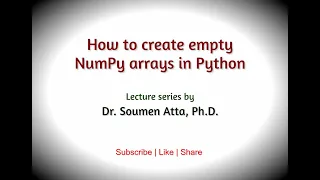 How to create empty NumPy arrays in Python