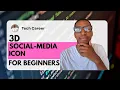 I spent 12 minutes creating a 3D Social Media Icon Using HTML CSS