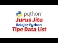 Belajar Python Pemula Tipe Data List Python mengenal data list tambah Slicing update del python