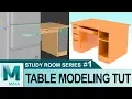 Table Modeling Tutorial in Autodesk Maya 2017 3D Tutorials for Beginners Study Room Series