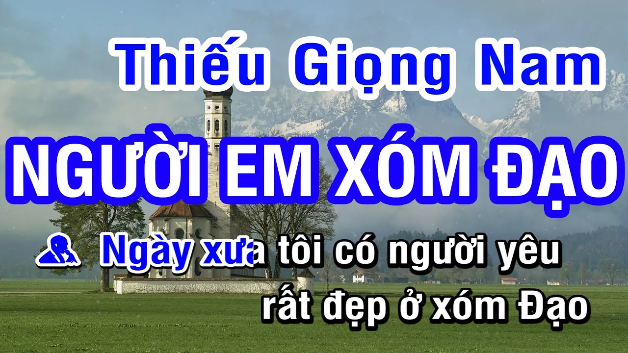 KARAOKE Người Em Xóm Đạo Thiếu Giọng Nam | Nhan KTV