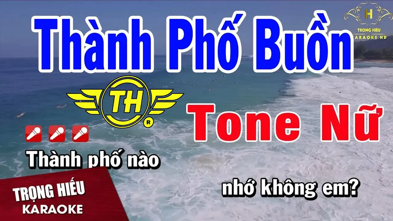 Karaoke Thành Phố Buồn Tone Nữ Nhạc Sống | Trọng Hiếu