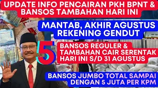 MANTAB, AKHIR AGUSTUS REJEKI NOMPLOK 5 BANSOS BESAR CAIR, CEK DISINI